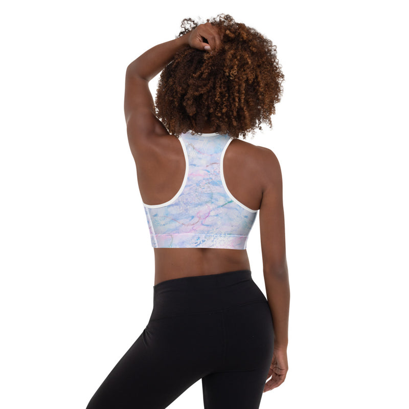 Padded Sports Bra in SNOW QUEEN – Jacqueline City Apparel